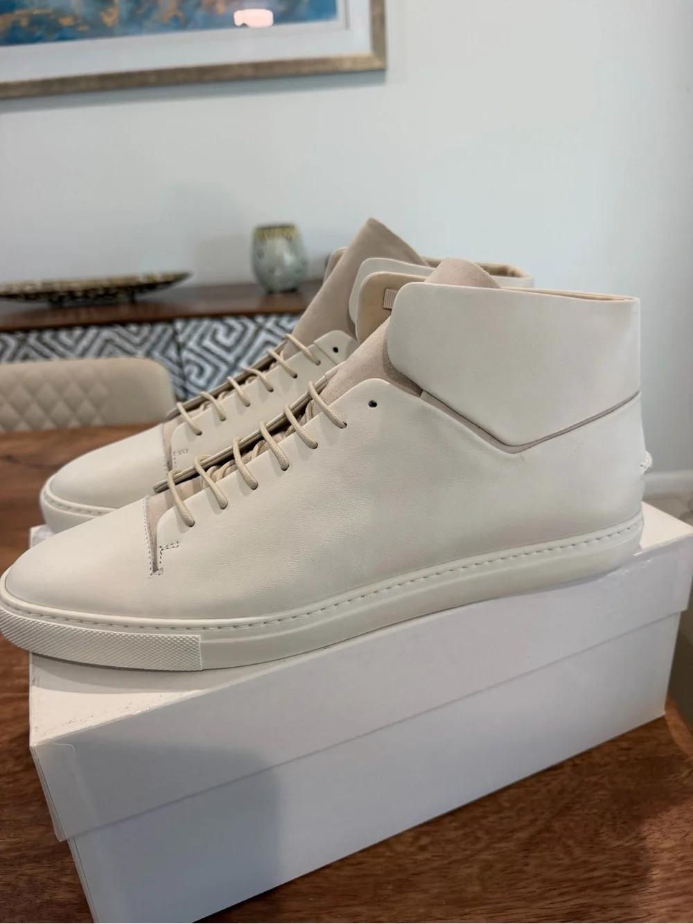 Strange Matter Hightop White Cream, Ney York, Sneakers Size 12M/13.5W BNIB